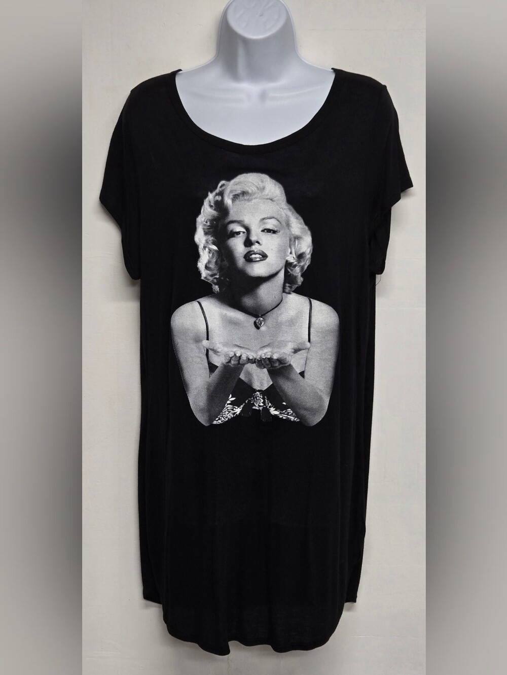 Blush 2X Long Length Flowy Stretch Top Marilyn Monroe Vintage New